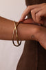 9ct yellow gold infinity twisted bangle