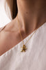 18ct yellow gold diamond starfish pendant