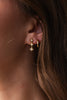 18ct yellow gold diamond drop earrrings