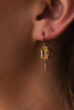 9ct yellow gold citrine drop earrings