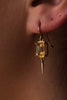 9ct yellow gold citrine drop earrings