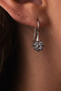 18ct white gold flower drop earrings