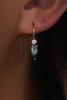 18ct white gold blue zircon drop earrings