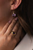 18ct yellow gold amethyst drop earrings