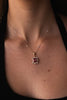 18ct rose and white gold pink tourmaline pendant