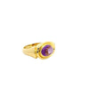 18ct yellow gold amethyst dress ring