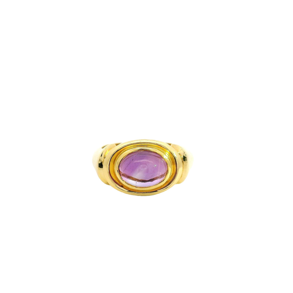 18ct yellow gold amethyst dress ring