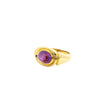 18ct yellow gold amethyst dress ring