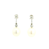 18ct white gold detachable pearl earrings