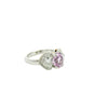 18ct white and rose gold pink sapphire dress ring