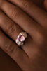 18ct white and rose gold pink sapphire dress ring