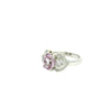 18ct white and rose gold pink sapphire dress ring