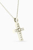 18ct white gold diamond cross pendant