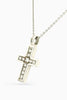 18ct white gold diamond cross pendant