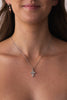 18ct white gold diamond cross pendant