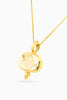 9ct yellow gold rutilated quartz pendant