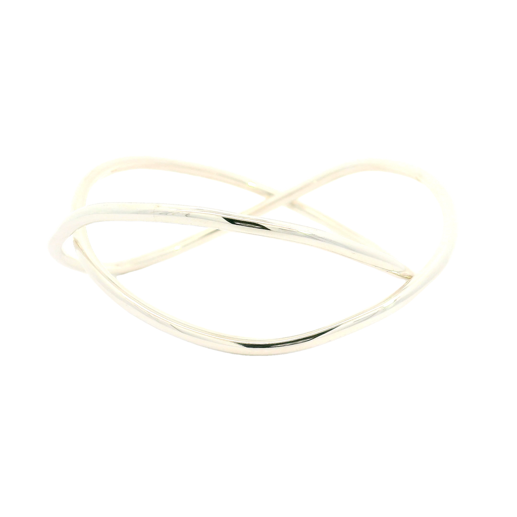 Sterling silver infinity bangle