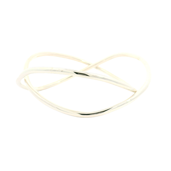 Sterling silver infinity bangle