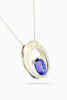 18ct white gold blue tanzanite pendant