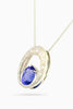 18ct white gold blue tanzanite pendant