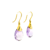 18ct yellow gold amethyst drop earrings