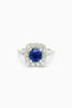 18ct white gold blue sapphire dress ring