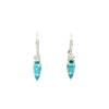 18ct white gold blue zircon drop earrings