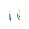 18ct white gold blue zircon drop earrings