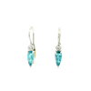 18ct white gold blue zircon drop earrings