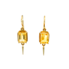 9ct yellow gold citrine drop earrings