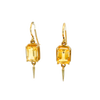 9ct yellow gold citrine drop earrings