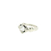 Platinum diamond and black enamel dress ring