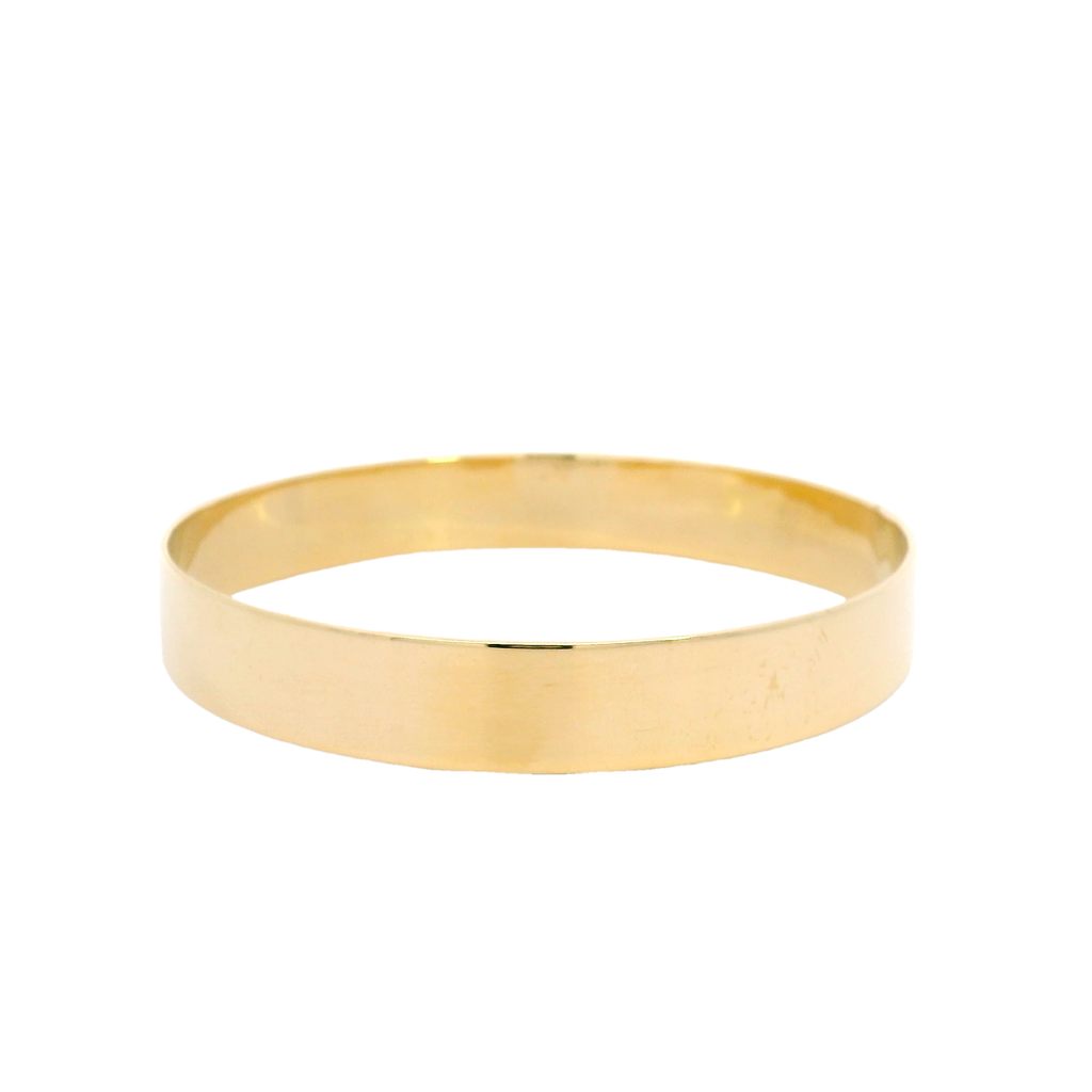 9ct yellow gold wide bangle