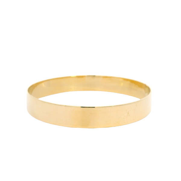 9ct yellow gold wide bangle