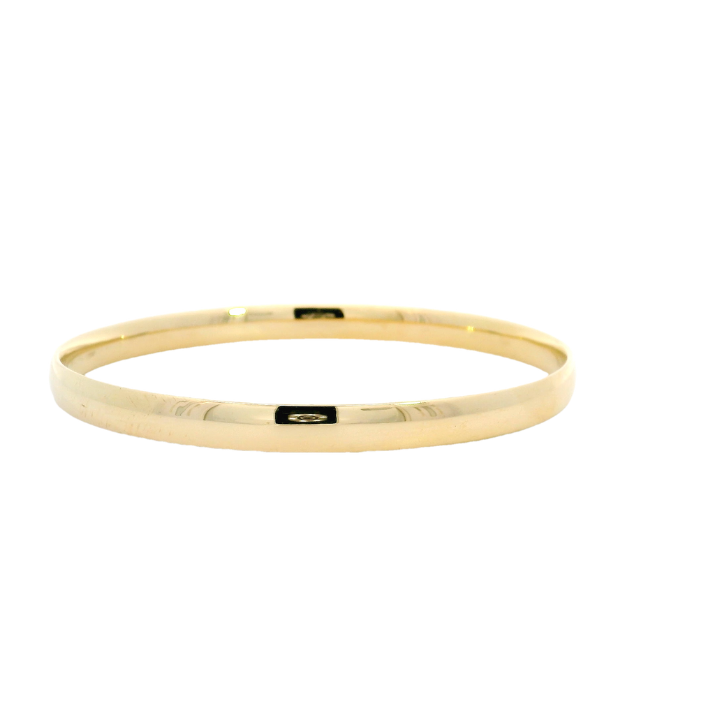 9ct yellow gold oval bangle