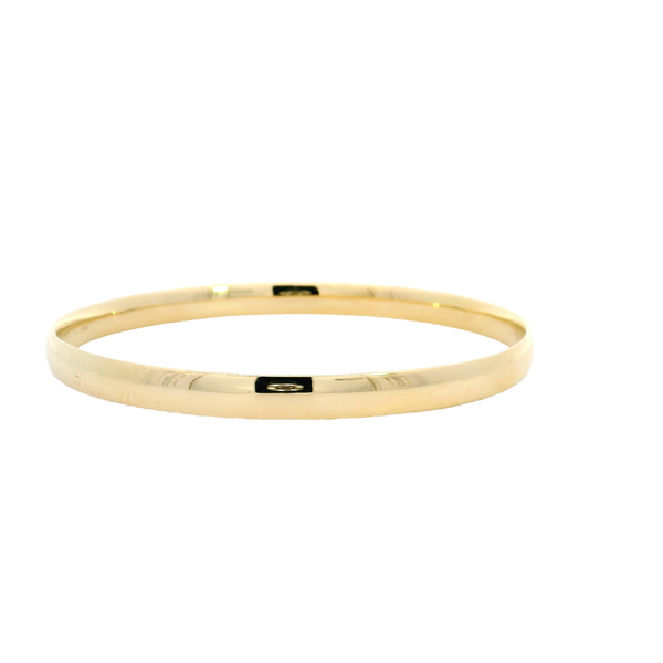 9ct yellow gold oval bangle